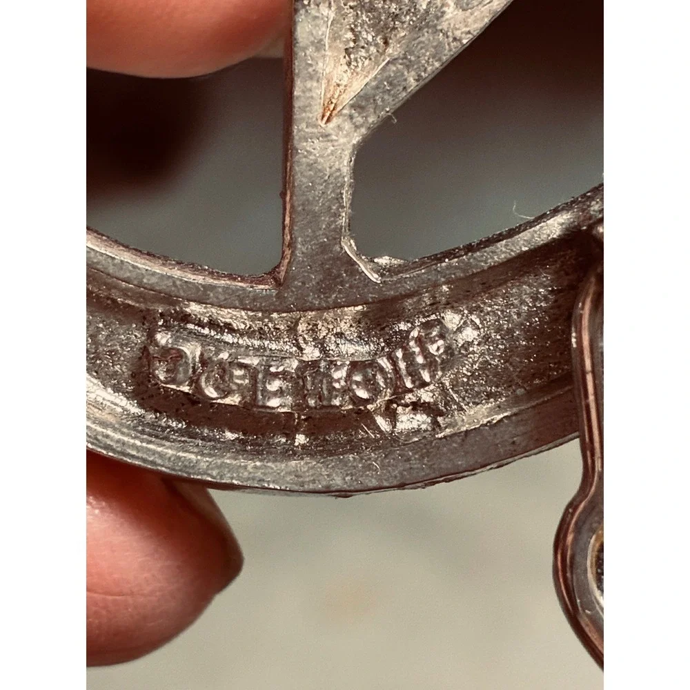 Vintage Old English Script Belt Buckle 'OC' Made in USA 4